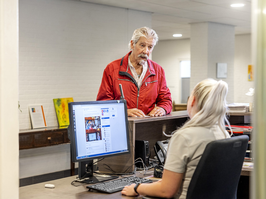 Klant aan bali bij poli Herstelkliniek